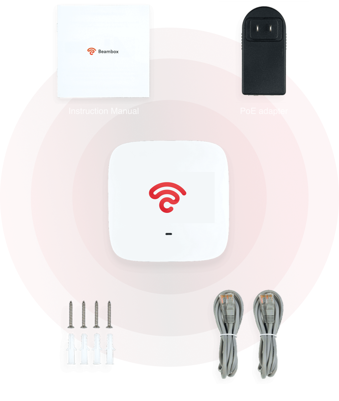 Beambox plug-and-play WiFi marketing setup dashboard